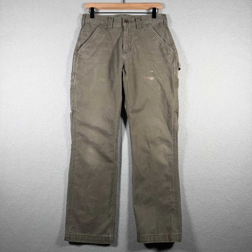 Carhartt B324-DFE Relaxed Fit Carpenter Work Pants Mens 30x30 Dark Fatigue Olive